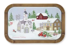 Church With House And Truck Christmas Wall Decor