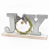Farmhouse Joy Wood And Metal Tabletop Christmas Decor Sign