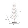 5 Foot Tall Brown Pre Lit Tree, 112 Warm White Leds