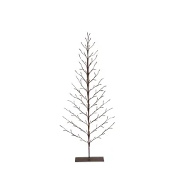 5 Foot Tall Brown Pre Lit Tree, 112 Warm White Leds