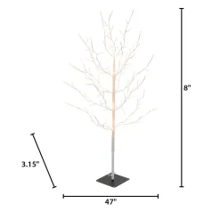 4 Foot Tall Pre Lit Tree, 150 Warm White Micro Leds
