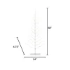 5 Foot Tall White Pre Lit Tree, 112 Warm White Leds