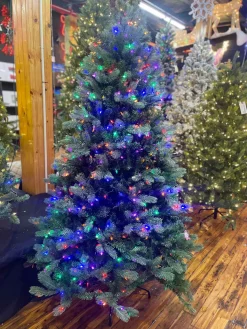 6.5Ft. Pre-Lit Colorado Spruce Pe/Pvc Tree With Multi Lights #114-Cogg2-65F5Lm6