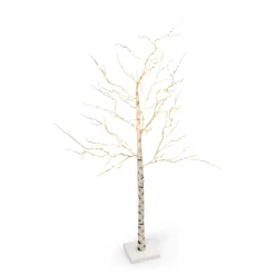 7 Ft Tall Birch Tree With 250 Warm Led Lights, Holiday Decor