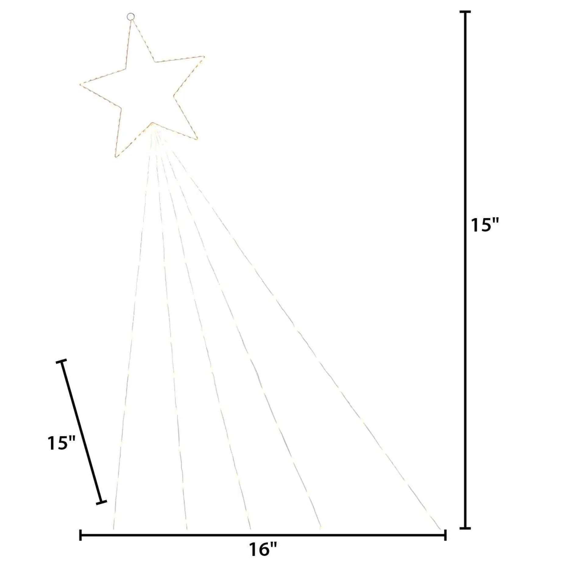 15-Inch Diameter Electric Shooting Star With Five Lighted Tails