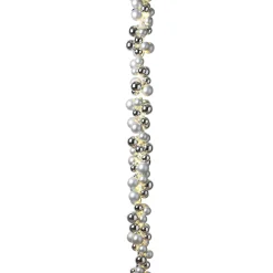 58.5-Inch Long Electric Silver Lighted Ornament Strung Garland