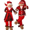 17In Fabric Bendable Pajamas Elf, Assorted Styles