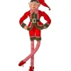 30In Fabric Dreaming Bendable Elf Ornament