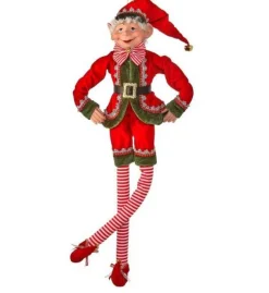 30In Fabric Dreaming Bendable Elf Ornament