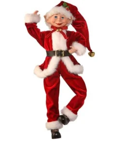 17In Fabric Traditional Bendable Elf Ornament #Mtx67437