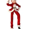 30In Fabric Traditional Bendable Elf Ornament