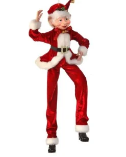 30In Fabric Traditional Bendable Elf Ornament