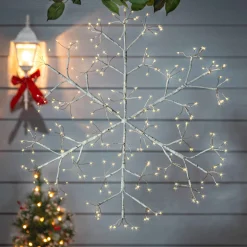 24 In Firecracker Led Snowflake, Outdoor Holiday Decor