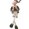 30In Forest Green Bendable Elf Ornament