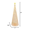 23.8-In H Battery- Operated Lighted Jeweled Cone Tree, Gold