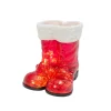 16.3-In H Battery- Operated Lighted Resin Holiday Santa Boots With 10 Led Lights