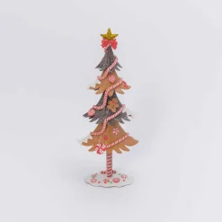 17.5In H Whimsical Gingerbread Christmas Tree Tabletop Figurine