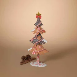 17.5In H Whimsical Gingerbread Christmas Tree Tabletop Figurine