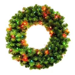 24In Kentucky Pine Green Wreath With 170 Tips & 50 Multi Lights