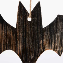 24 In Lighted Champagne Metal Halloween Wreath With Bats Decor
