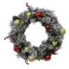 30In Pre-Lit Flocked Fairfield Wreath In Clear #114-Fgf1-30Wc1