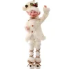 17In White Cable Knit Sweater Bendable Elf Ornament