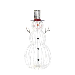 Jolly Wire Led Snowman, Christmas Holiday Outdoor Yard Decor