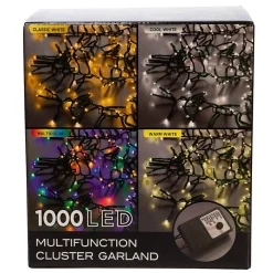 Kurt Adler Cul 1000-Light 33-Foot Cluster Light Set With Classic White 3Mm Led Bulbs