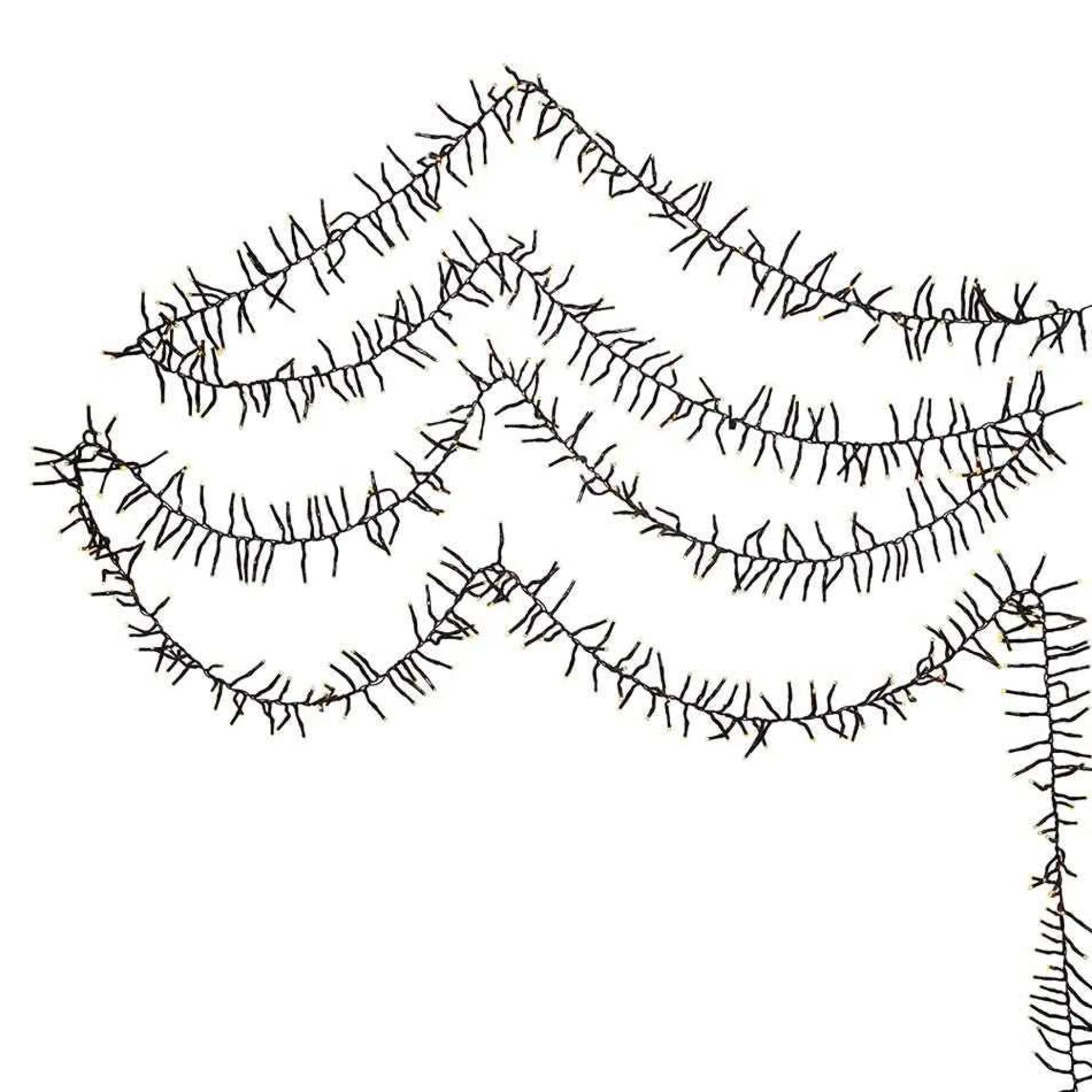 Kurt Adler Cul 1000-Light 33-Foot Cluster Garland With Warm White 3Mm Led Bulbs