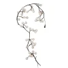 Kurt Adler 6-Foot Brown Garland Warm White Cotton Ball 48 Light Led