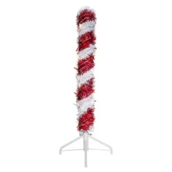 Kurt Adler 3-Foot Pre-Lit Red And White Led Tinsel Candy Cane