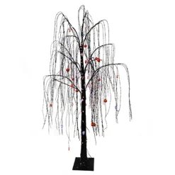 Kurt Adler 6 Foot Willow Tree With 320 Purple And Orange Fairy Lights
