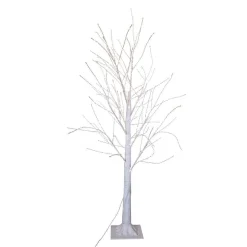 Kurt Adler 4-Foot Winter White Twig Tree With 500 Warm White Lights