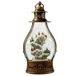 Kurt Adler 15-Inch Battery-Operated Lit Christmas Village Water Lantern