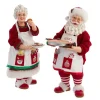 Kurt Adler 10.5-Inch Fabriche Mr. And Mrs. Santa, 2-Piece Set