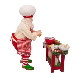Kurt Adler 10.5-Inch Fabriche 2-Piece Baking Santa Set