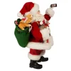 Kurt Adler 11-Inch Fabriche Santa Taking Selfie