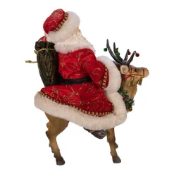 Kurt Adler 11.5-Inch Fabriche™ Santa On Reindeer