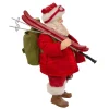 Kurt Adler 10.5-Inch Fabriche Santa With Skis
