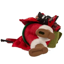Kurt Adler 10.5-Inch Fabriche Santa With Skis