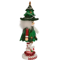Kurt Adler 12.5-Inch Hollywood Jolly Tree Christmas Hat Nutcracker