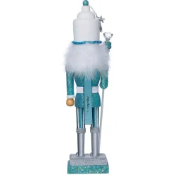 Kurt Adler 17-Inch Hollywood Turquoise/White Nutcracker