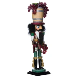 Kurt Adler 18.9-Inch Hollywood Wine Barrel Hat Nutcracker