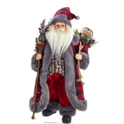Kurt Adler 18-Inch Kringle Klaus Red And Gray Santa