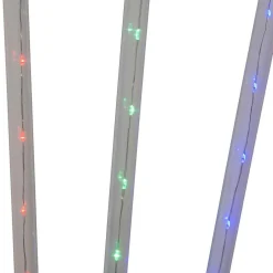Kurt Adler 27.2-Inch Multi-Color Led Faceted C9 Yard Stakes, 3 Piece Set