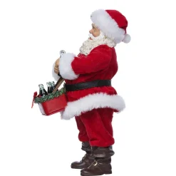 Kurt Adler 10-Inch Santa Opening Coke Tablepiece