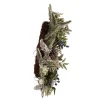 Kurt Adler 24-Inch Un-Lit Decorated Rattan Wreath With Blueberries
