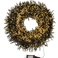 Kurt Adler 3000-Light 98-Foot Cluster Garland With Warm White Led Lights