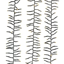 Kurt Adler 480-Light 16-Foot Connectable Warm White Led Cluster Garland