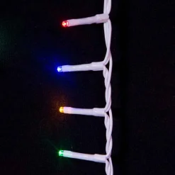 Kurt Adler 600-Light 49.2-Foot Multicolored Led White Wire Rice Light Set